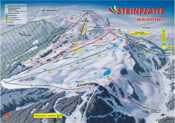 Skigebied Waidring Steinplatte